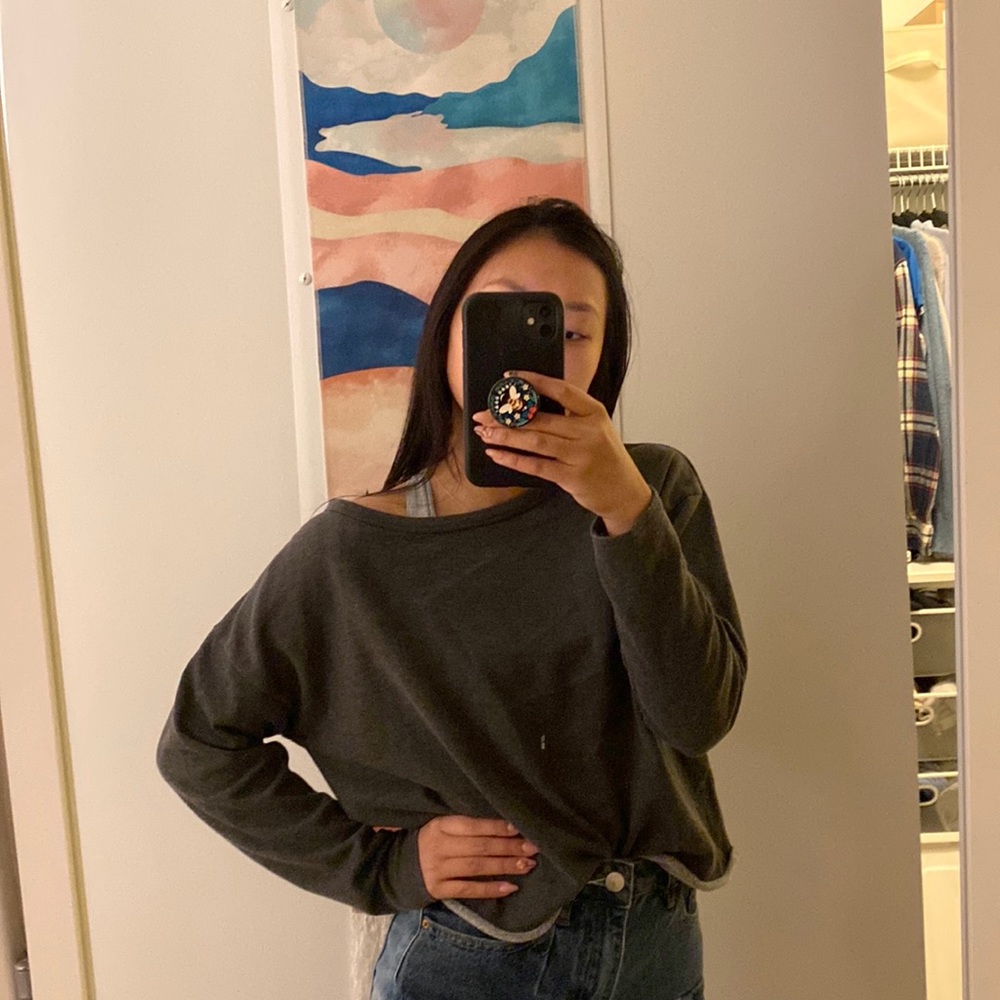 H&M Grey Crop Sweater